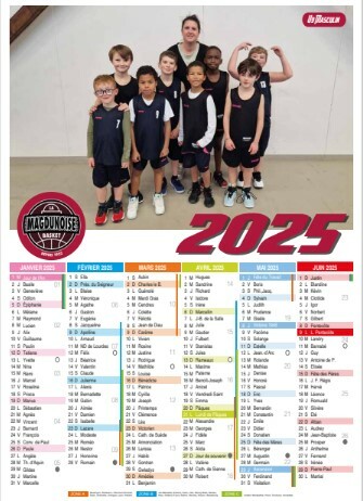 Calendriers 2026 de La Magdunoise Basket