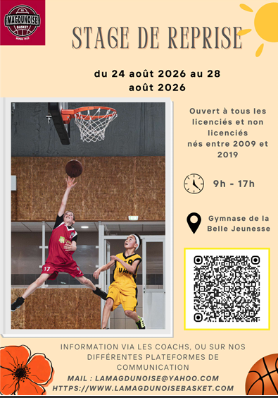 Stage Basket de reprise du 24 au 28 août 2026