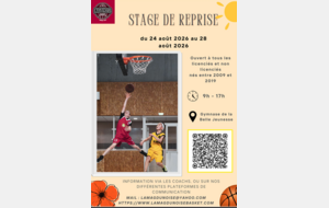 Stage Basket de reprise du 24 au 28 août 2026