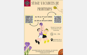 Stage de perfectionnement - vacances de Printemps 2026