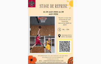 Stage Basket de reprise du 24 au 28 août 2026
