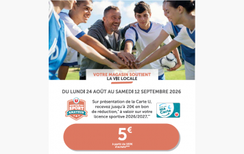 Partenariat Licences sportives Hyper U Baule