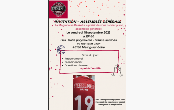 🏀 ASSEMBLÉE GÉNÉRALE – LA MAGDUNOISE BASKET 🏀