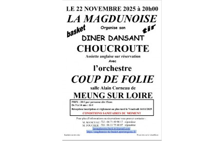 La Magdunoise (section Basket et Tir) - Dîner Dansant 2025
