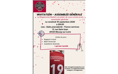 🏀 ASSEMBLÉE GÉNÉRALE – LA MAGDUNOISE BASKET 🏀